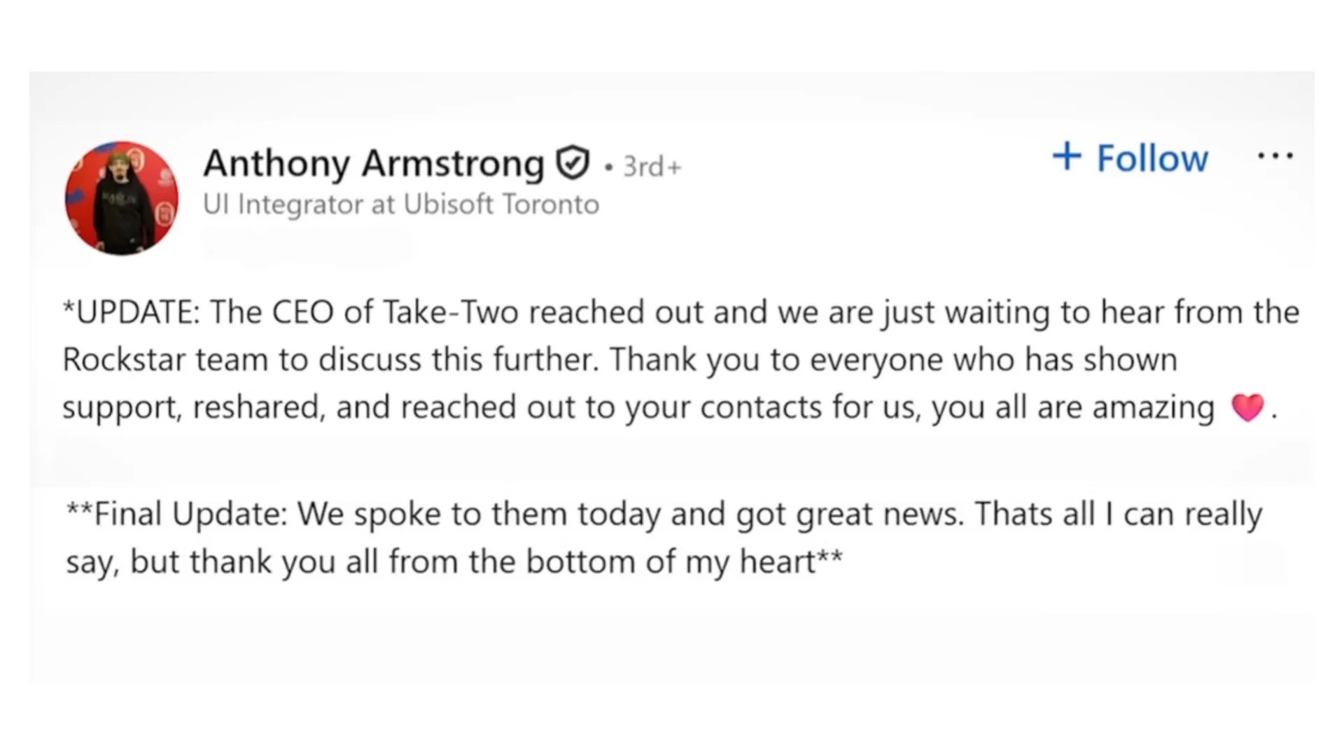 GTA VI - Dying Wish - Anthony Armstrong Post